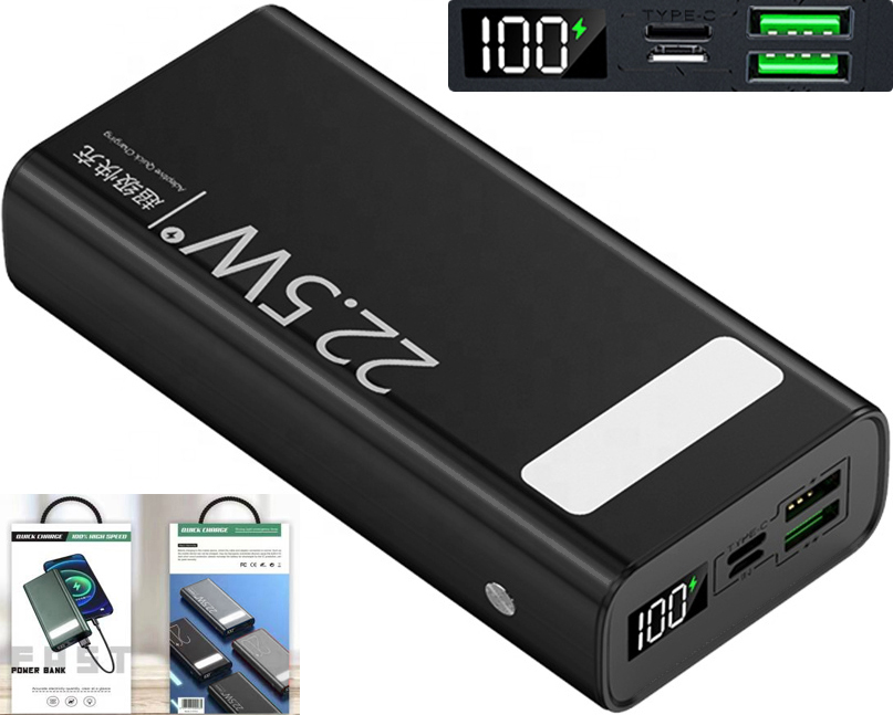 Powerbanka 30000 mAh antracitová